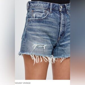 Moussy Blue Distressed button fly Jean Shorts size 23